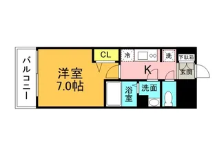 プレサンス広島中央【4階】の間取り