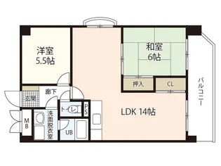 第1ベルビィ三篠【4階】の間取り