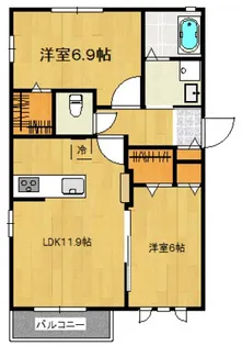 GRANDIRBLANCHE【2階】の間取り