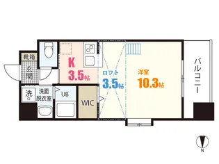 プレジールジョイ西原【10階】の間取り