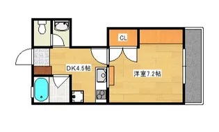 緑樹園コーポ【304号室】の間取り