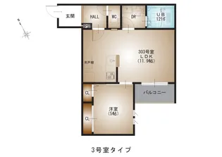 REGALEST-F東観音【1階】の間取り