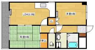 西冨ビル【104号室】の間取り