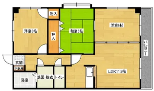 シャンペトル【3階】の間取り