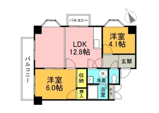 パークサイドふじわ【9階】の間取り