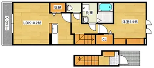 メゾンアンジュ【2階】の間取り
