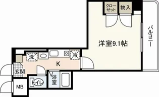 クレール西広島【5階】の間取り