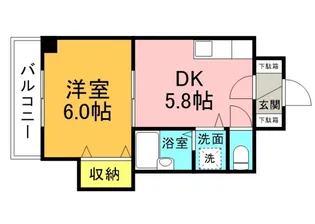 SINCERE舟入【4階】の間取り