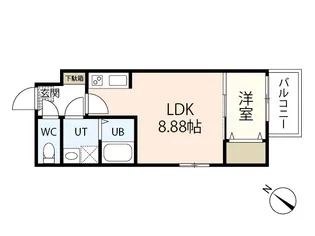 セブンプロート庚午北【2階】の間取り