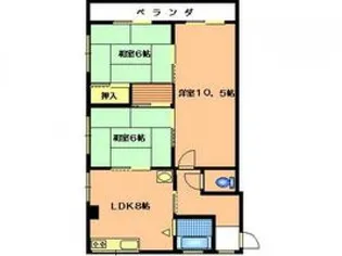 サングリーン2【5階】の間取り