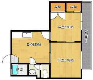 第88東白島ビルの間取り