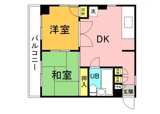 ドリームコーポ平和苑【4階】の間取り