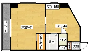 エスコート西原【4階】の間取り