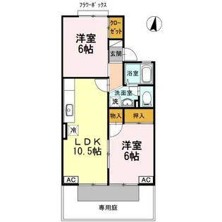 セジュール田中【1階】の間取り