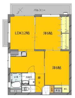 ユーエスビル【3階】の間取り