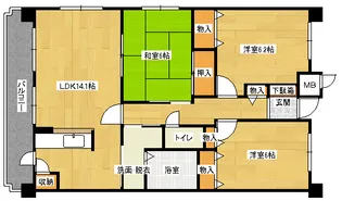 アンソレイユ大町の間取り
