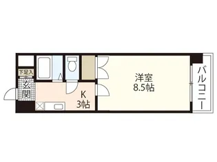 スクールハイツ陽光【2階】の間取り