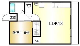 新宅第1ビル【4階】の間取り