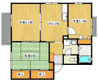 ソレイユC棟の間取り