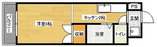 コーポヤマガタ【402号室】の間取り