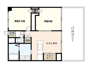 カルチェヴェールE棟【4階】の間取り