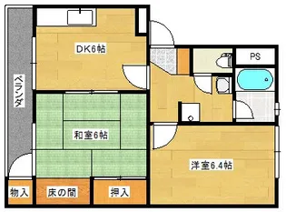 椿コーポの間取り