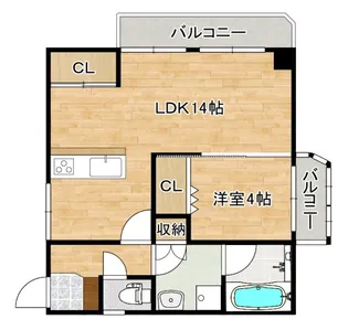柳川ビル【4階】の間取り