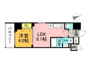 S-RESIDENCE鶴見町ALTANO【4階】の間取り