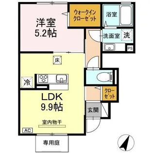 ボンヌール【1階】の間取り