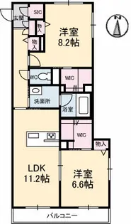 シャルム府中【2階】の間取り