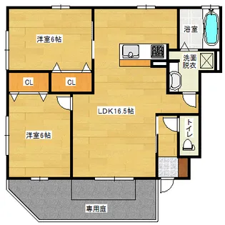 フラワーハイム【1階】の間取り