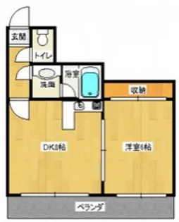 コースト川端【201号室】の間取り