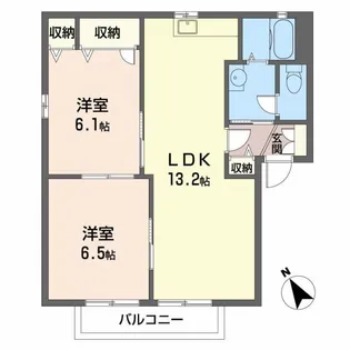 エモーションB棟【2階】の間取り