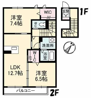 マンハイムドリット【202号室】の間取り