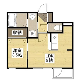 月光江波本町あすなろ【1階】の間取り