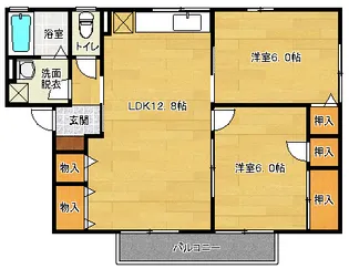 セジュール中相田2棟の間取り