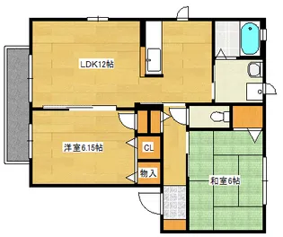 ベルエトワール庚午南【1階】の間取り