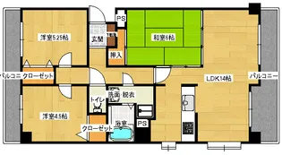 ガーデンビュー天野【6階】の間取り