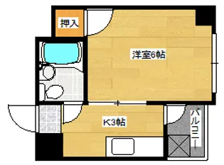 コーポ紀本【303号室】の間取り