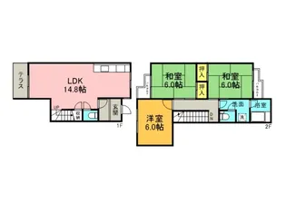 鈴が峰第2住宅5号棟【1階】の間取り