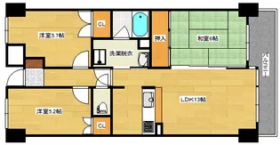 フォーラム牛田南【6階】の間取り