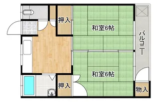 味埜アパート【201号室】の間取り