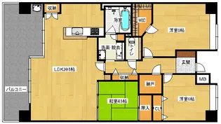リーデンススクエア西風新都シーズンズ【1階】の間取り