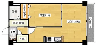 フォブール寺川【1階】の間取り