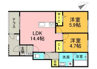 アルクス長束の間取り