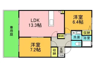 グリーンフィールドA棟の間取り