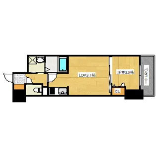 メイクス京橋川【703号室】の間取り