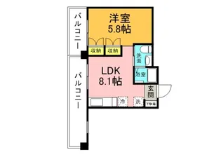 ヒルヴィスタ三滝【2階】の間取り