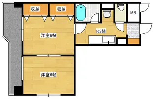 第3メゾン庚午【8階】の間取り