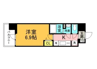 プレサンス広島中央【9階】の間取り